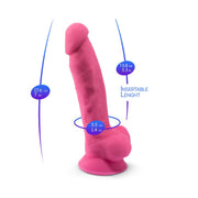 SILEXD - Realistic Dildo - Model 1 - 17.5 cm - Glow-in-the-Dark Pink - Laced-up.nl