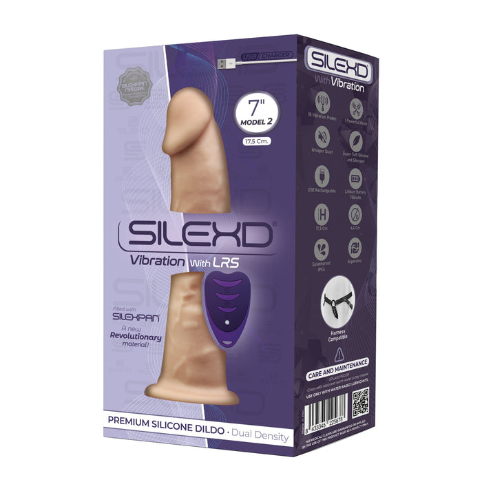 SILEXD - Vibrerende Dildo - Met Afstandsbediening - Model 2 - 17,5 cm - Lichte Huidskleur-Erotiekvoordeel.nl