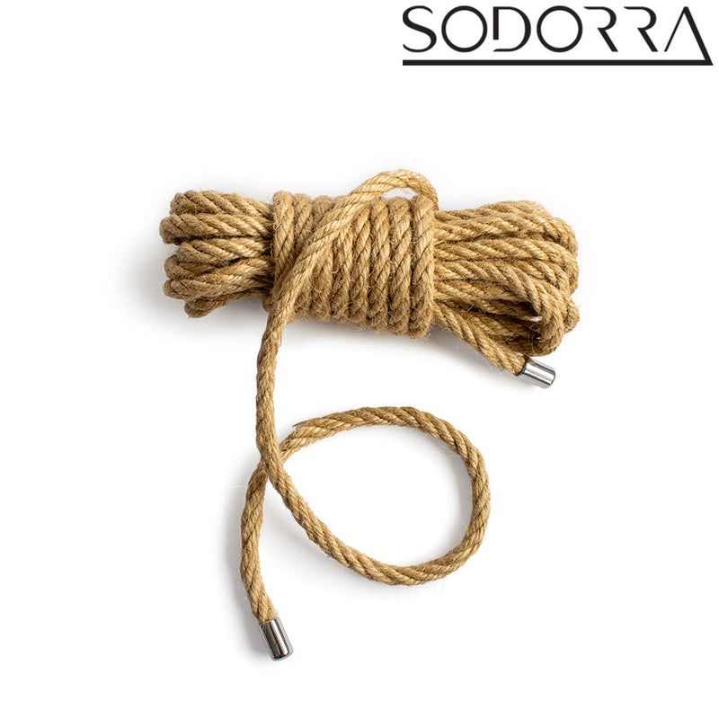 SODORRA - Hemp Shibari Bondagetouw - Naturel - 5 meter-Erotiekvoordeel.nl
