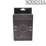 SODORRA - Siliconen Ball Gag met Luchtgaten - Zwart-Erotiekvoordeel.nl