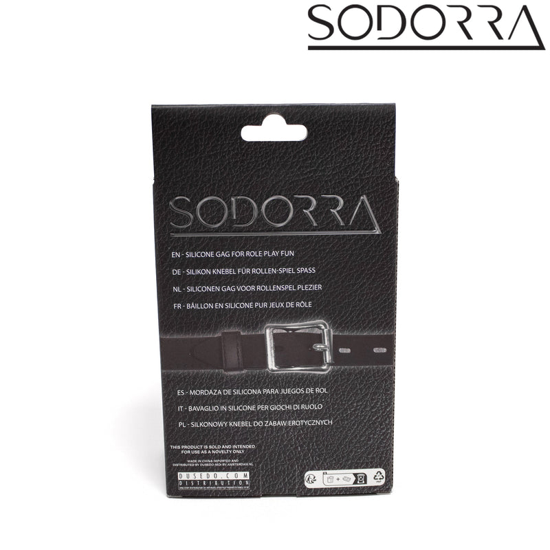 SODORRA - Siliconen Ball Gag met Luchtgaten - Zwart-Erotiekvoordeel.nl