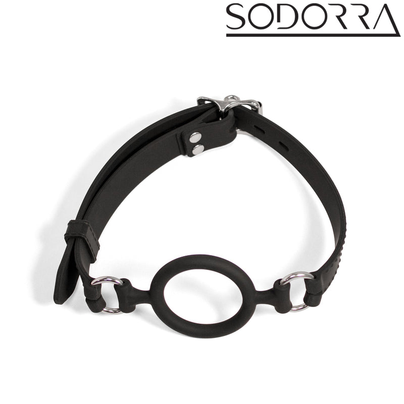 SODORRA - Siliconen O-Ring Gag - Zwart-Erotiekvoordeel.nl