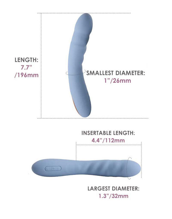 Svakom - Ava Neo - Stotende Vibrator - Thrusting Vibrator - Met App Control - Lichtblauw-Laced-up.nl