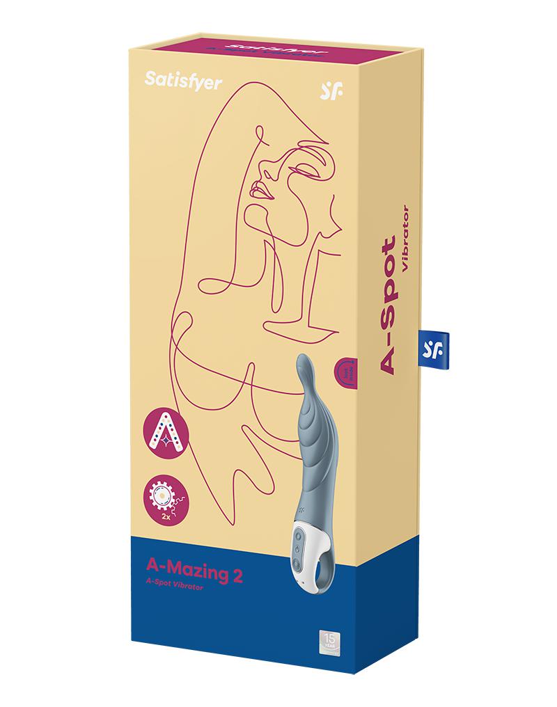 Satisfyer - A-mazing 2 - A-spot Vibrator - Lichtgrijs-Laced-up.nl