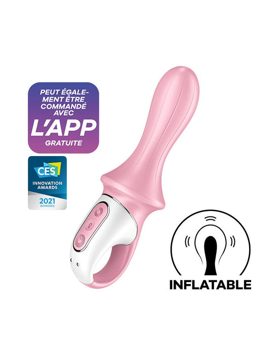 Satisfyer - Air Pump Booty 5+ - Opblaasbare Anaal Vibrator - Met App Control - Roze-Laced-up.nl