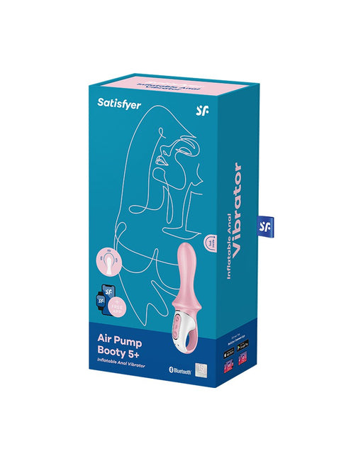 Satisfyer - Air Pump Booty 5+ - Opblaasbare Vibrator - Met App Control - Roze-Erotiekvoordeel.nl