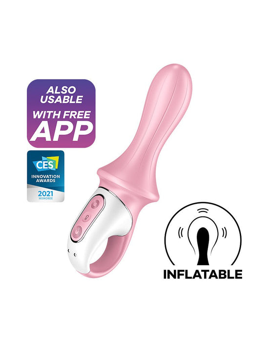 Satisfyer - Air Pump Booty 5+ - Opblaasbare Anaal Vibrator - Met App Control - Roze-Laced-up.nl
