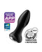 Satisfyer - Anaal Vibrator Met Roterende kralen En App Control Rotator Plug 2+ - Zwart-Laced-up.nl