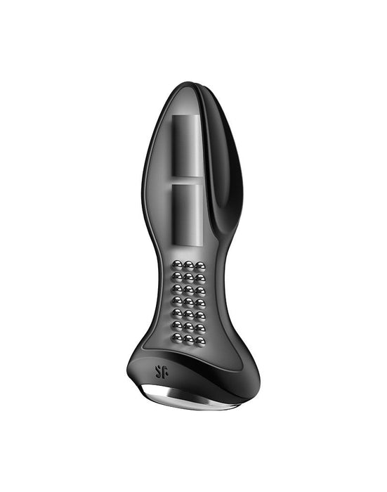 Satisfyer - Anaal Vibrator Met Roterende kralen En App Control Rotator Plug 2+ - Zwart-Laced-up.nl