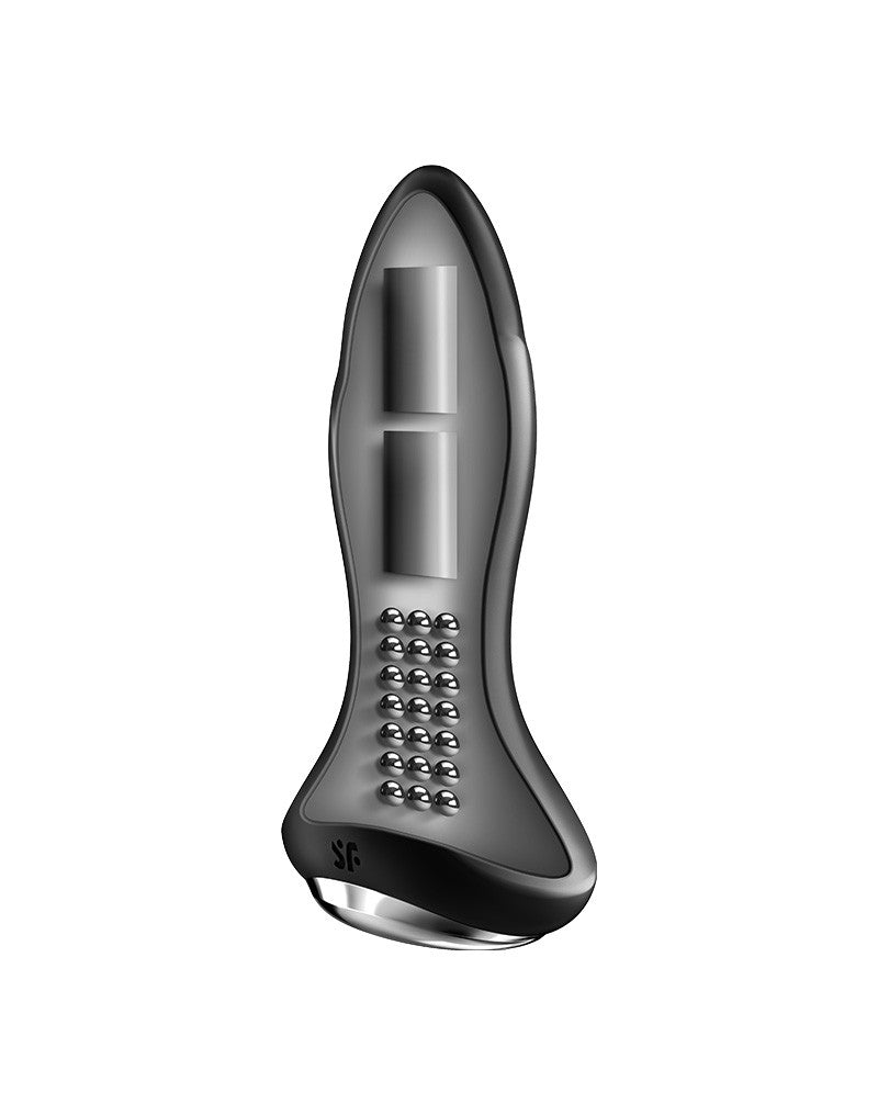 Satisfyer - Anaal Vibrator Met Roterende kralen En App Control Rotator Plug 1+ - Zwart-Laced-up.nl