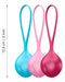 Satisfyer - Bekkenbodem Trainer - Kegel Balls Set Van 3 - Rood/Roze/Blauw - Beginner-Laced-up.nl