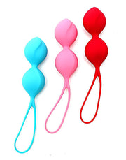 Satisfyer - Bekkenbodem Trainer Kegel Balls Set Van 3 - Rood - Roze - Blauw - gevorderd-Laced-up.nl