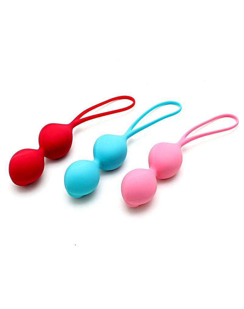 Satisfyer - Bekkenbodem Trainer Kegel Balls Set Van 3 - Rood - Roze - Blauw - gevorderd-Laced-up.nl