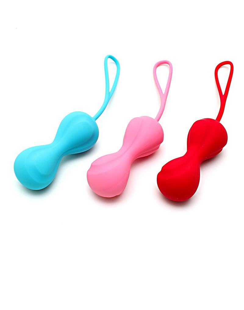 Satisfyer - Bekkenbodem Trainer Kegel Balls Set Van 3 - Rood - Roze - Blauw - Medium-Laced-up.nl