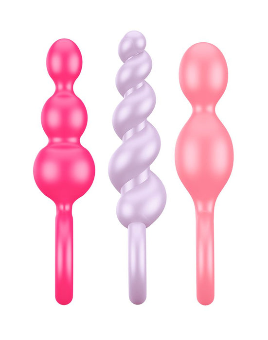 Satisfyer - Booty Call - Anaal Plugs - Set Van 3 - Roze/Lila/Fuchsia-Laced-up.nl