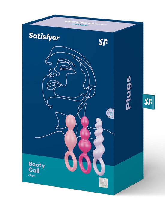 Satisfyer - Booty Call - Anaal Plugs - Set Van 3 - Roze/Lila/Fuchsia-Laced-up.nl
