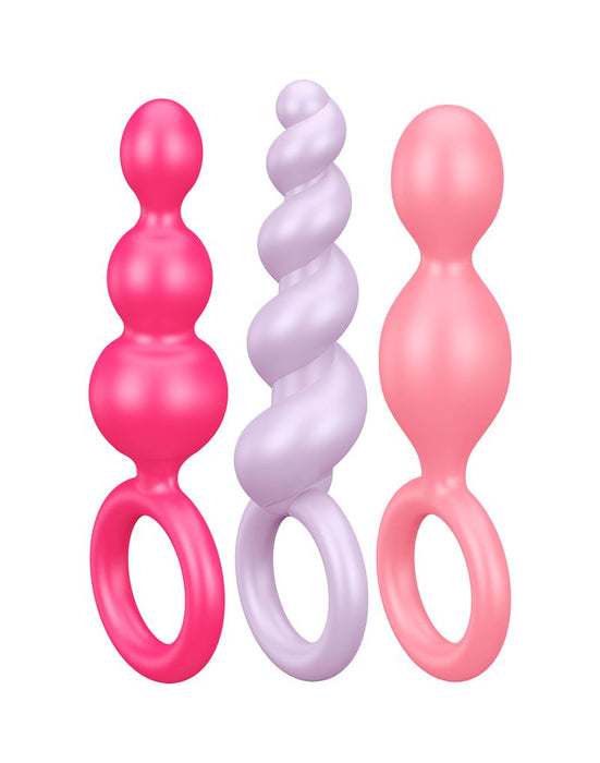 Satisfyer - Booty Call - Anaal Plugs - Set Van 3 - Roze/Lila/Fuchsia-Laced-up.nl