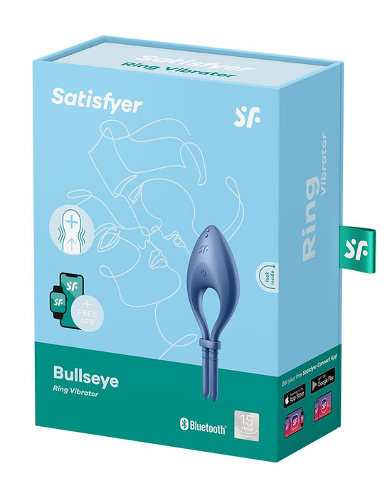 Satisfyer - Bull's Eye - Vibrerende Cockring Met App Control - Blauw-Laced-up.nl