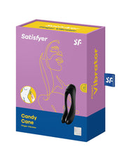 Satisfyer - Candy Cane Vinger Vibrator - Zwart-Laced-up.nl