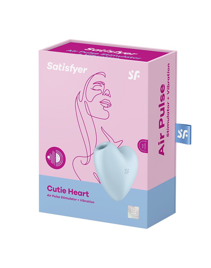 Satisfyer - Cutie Heart - Luchtdruk Vibrator- Lichtblauw-Laced-up.nl