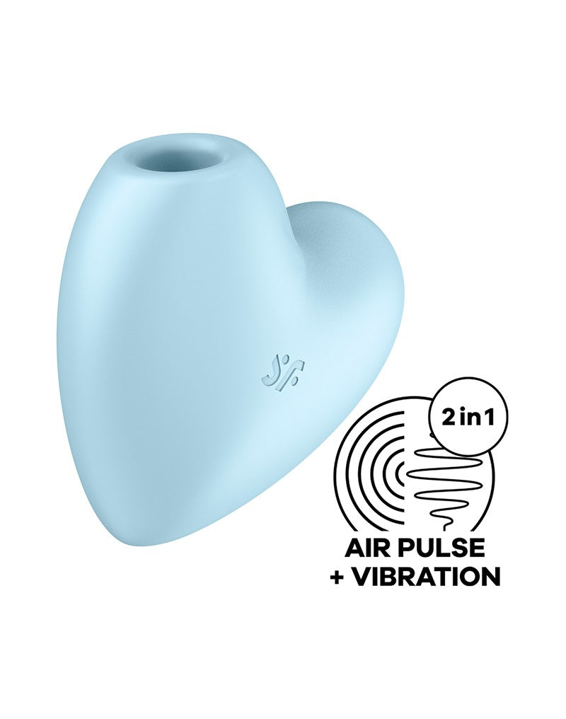 Satisfyer - Cutie Heart - Luchtdruk Vibrator- Lichtblauw-Laced-up.nl