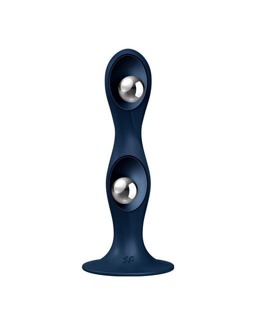 Satisfyer - Double Ball-R - Verzwaarde Dildo met Bewegende Metalen Kogels - Blauw-Laced-up.nl