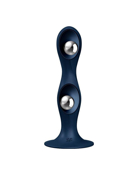 Satisfyer - Double Ball-R - Verzwaarde Dildo met Bewegende Metalen Kogels - Blauw-Laced-up.nl