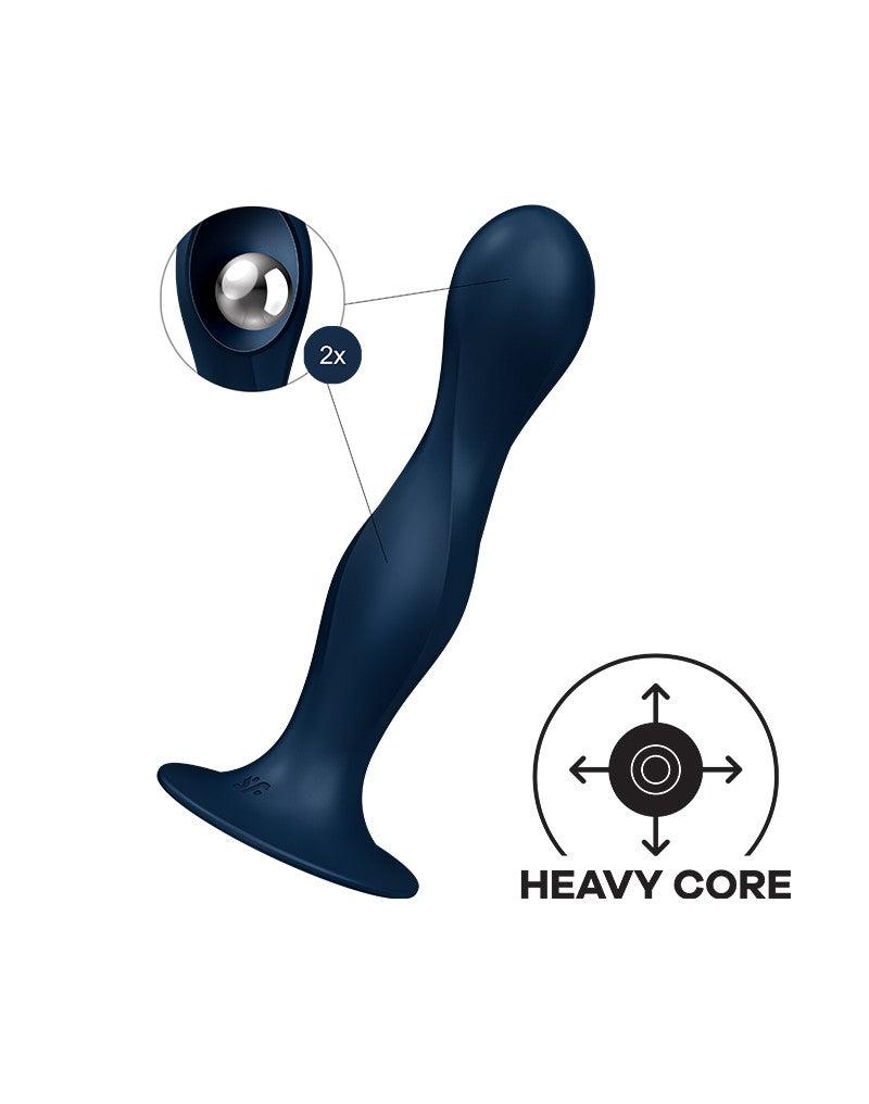 Satisfyer - Double Ball-R - Verzwaarde Dildo met Bewegende Metalen Kogels - Blauw-Laced-up.nl