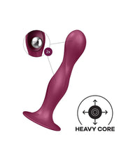 Satisfyer - Double Ball-R - Verzwaarde Dildo met Bewegende Metalen Kogels - Rood-Laced-up.nl