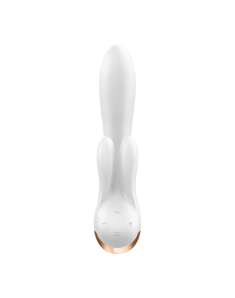 Satisfyer - Double Flex - Rabbit Vibrator - Met App Control - Wit-Laced-up.nl