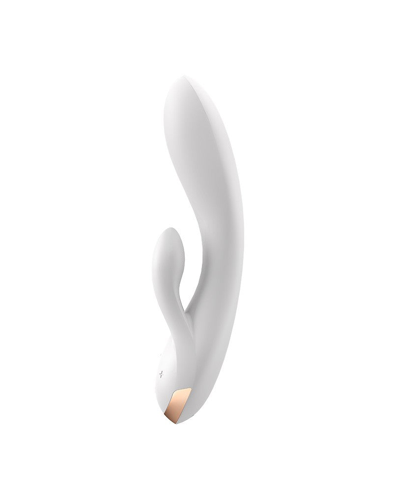 Satisfyer - Double Flex - Rabbit Vibrator - Met App Control - Wit-Laced-up.nl