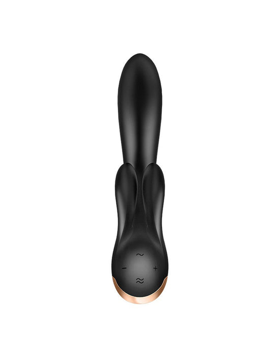 Satisfyer - Double Flex - Rabbit Vibrator - Met App Control - Zwart-Laced-up.nl