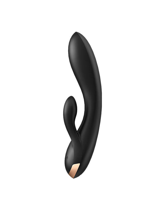 Satisfyer - Double Flex - Rabbit Vibrator - Met App Control - Zwart-Laced-up.nl