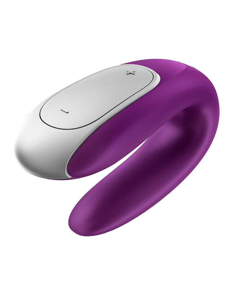 Satisfyer - Double Fun - Luxe Partner Vibrator - Met App Control - Paars-Laced-up.nl