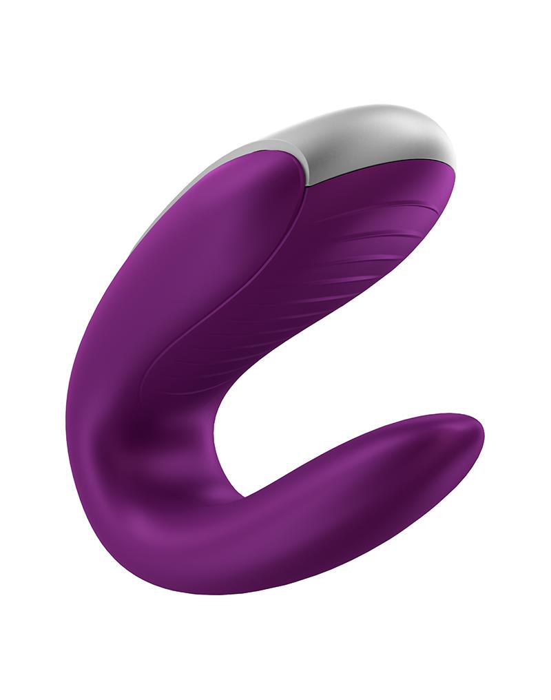 Satisfyer - Double Fun - Luxe Partner Vibrator - Met App Control - Paars-Laced-up.nl