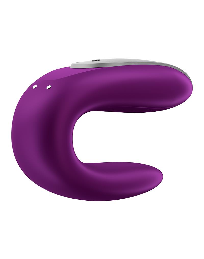 Satisfyer - Double Fun - Luxe Partner Vibrator - Met App Control - Paars-Laced-up.nl