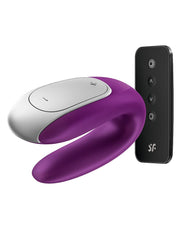 Satisfyer - Double Fun - Luxe Partner Vibrator - Met App Control - Paars-Laced-up.nl