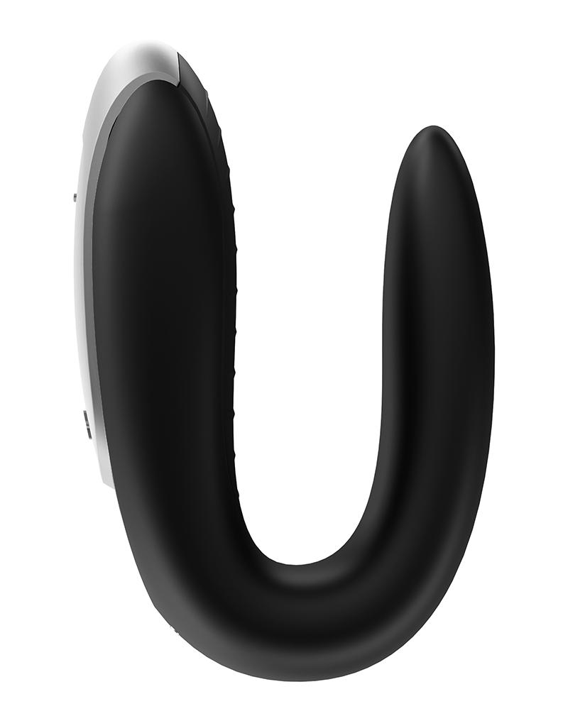 Satisfyer - Double Fun - Luxe Partner Vibrator - Met App Control - Zwart-Laced-up.nl