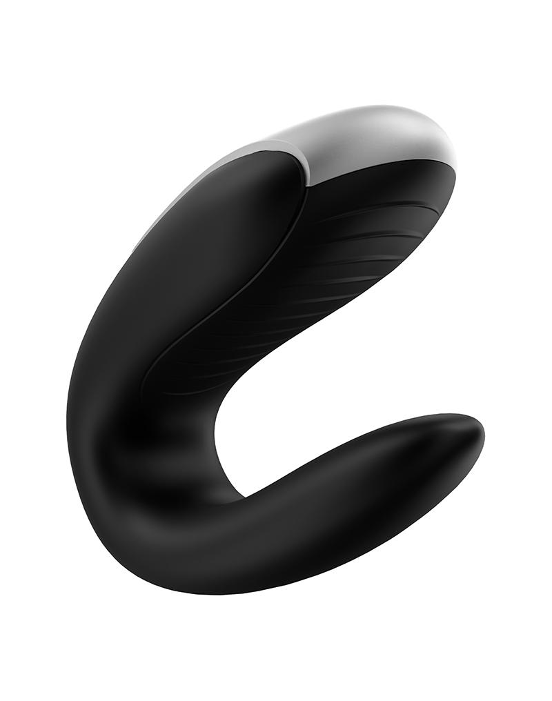 Satisfyer - Double Fun - Luxe Partner Vibrator - Met App Control - Zwart-Laced-up.nl