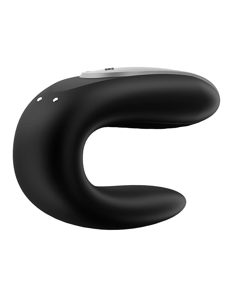Satisfyer - Double Fun - Luxe Partner Vibrator - Met App Control - Zwart-Laced-up.nl