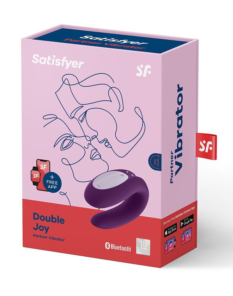 Satisfyer - Double Joy - Partner Vibrator - Met App En Bluetooth - Paars-Laced-up.nl