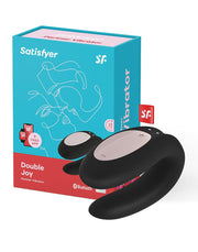 Satisfyer - Double Joy - Partner Vibrator - Met App En Bluetooth - Zwart-Laced-up.nl