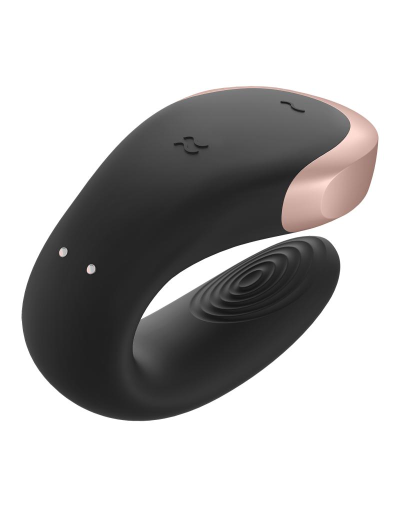 Satisfyer - Double Love - Luxe Partner Vibrator - Zwart-Laced-up.nl
