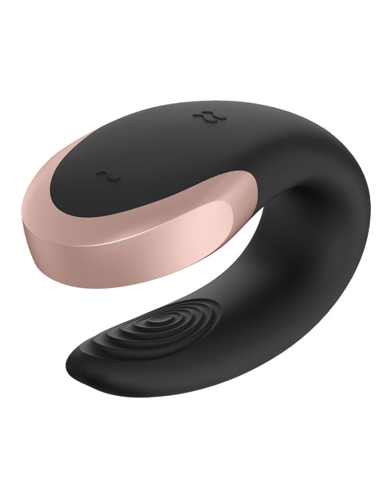 Satisfyer - Double Love - Luxe Partner Vibrator - Zwart-Laced-up.nl