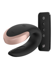 Satisfyer - Double Love - Luxe Partner Vibrator - Zwart-Laced-up.nl