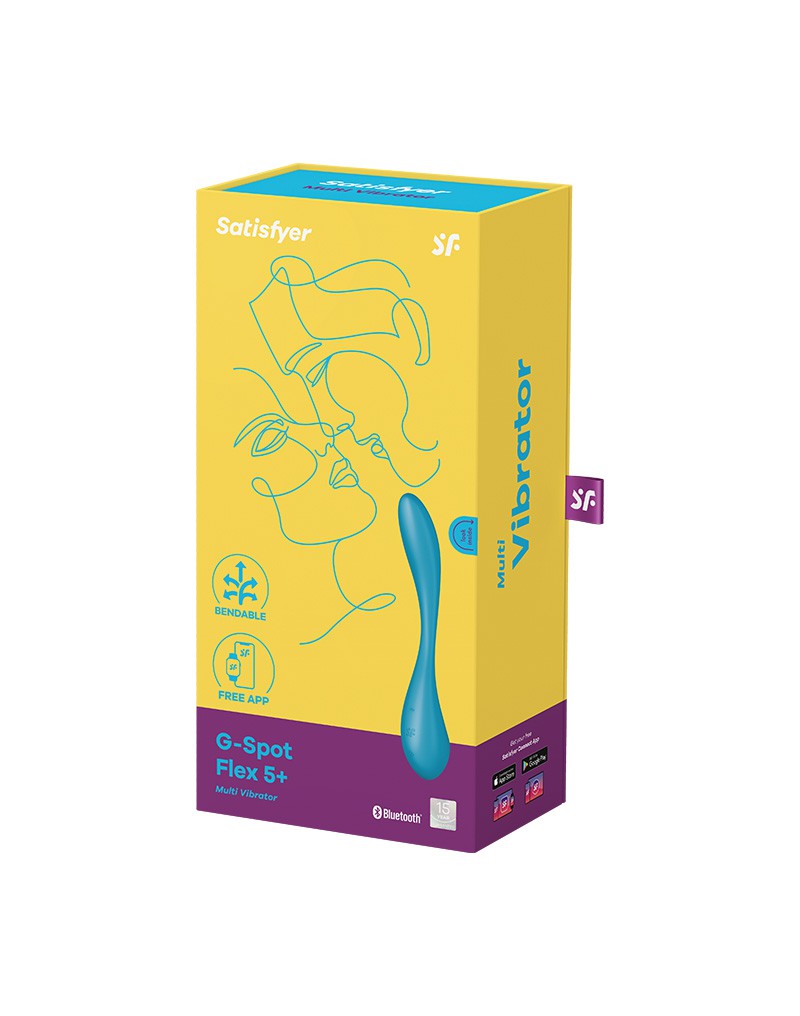 Satisfyer - G-Spot Flex 5+ - Flexibele G-Spot Vibrator - Met App Control - Blauw-Laced-up.nl