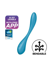 Satisfyer - G-Spot Flex 5+ - Flexibele G-Spot Vibrator - Met App Control - Blauw-Laced-up.nl