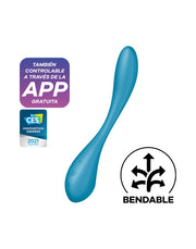 Satisfyer - G-Spot Flex 5+ - Flexibele G-Spot Vibrator - Met App Control - Blauw-Laced-up.nl
