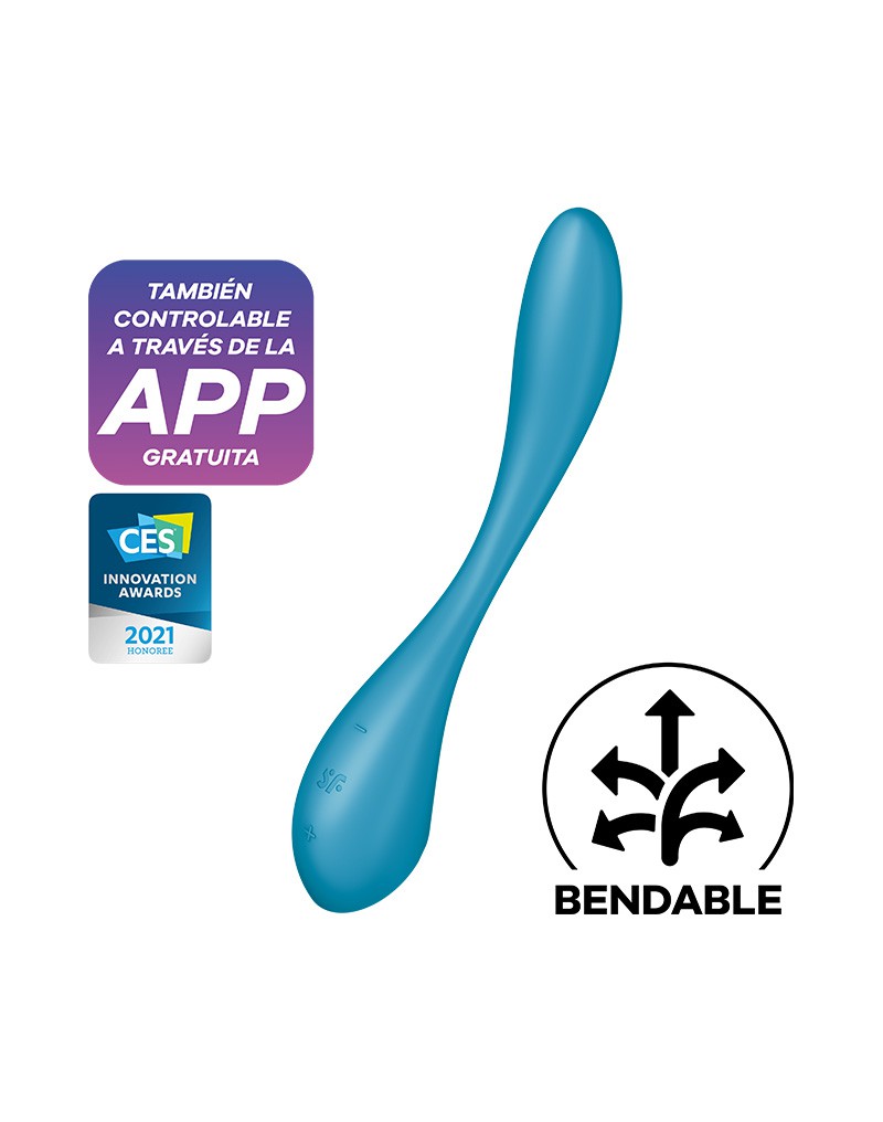Satisfyer - G-Spot Flex 5+ - Flexibele G-Spot Vibrator - Met App Control - Blauw-Laced-up.nl