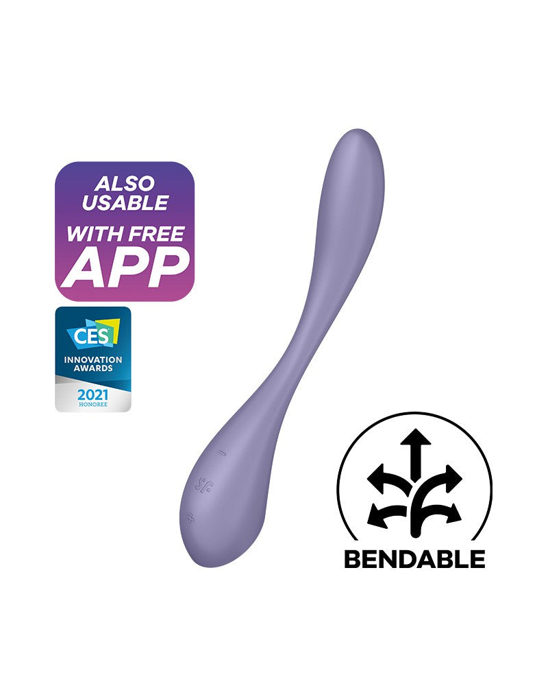 Satisfyer - G-Spot Flex 5+ - Flexibele G-Spot Vibrator - Met App Control - Lila-Laced-up.nl